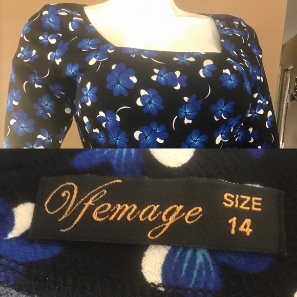 Womens Elegant Square Neck Casual Sheath Dress - Picture 3 of 8